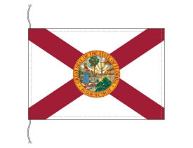 TOSPA フロリダ州旗 卓上旗[アメリカ合衆国の州旗 16×24cm 高級テトロン製]