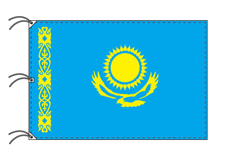 カザフスタン 国旗 200×300cm テトロン製 日本製 世界の国旗シリーズ | トスパ世界の国旗販売ショップ