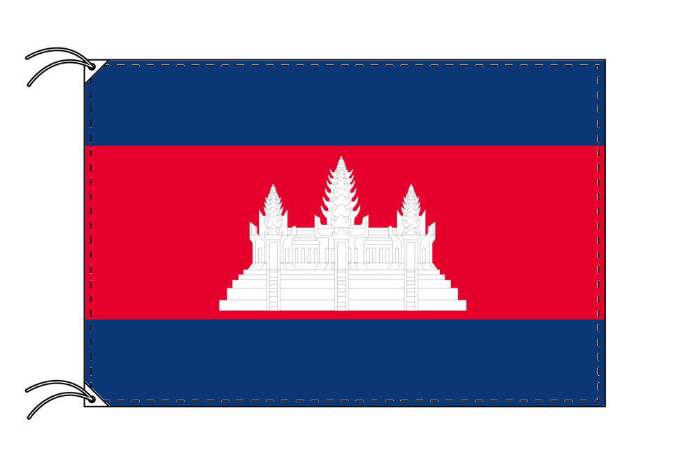 TOSPA カンボジア 国旗 90×135cm テトロン製 日本製 世界の国旗シリーズのサムネイル