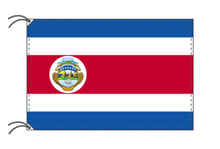 楽天市場 コスタリカ 国旗 紋章入り 70 105cm テトロン製 日本製 世界の国旗シリーズ トスパ世界の国旗販売ショップ