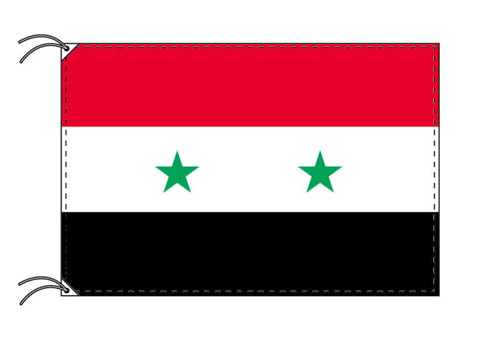 楽天市場 レンタル 3泊4日レンタル旗 シリア国旗 付属品セット 90 135cm国旗 3mポール 扁平玉 スタンド 高級テトロン製 安心の日本製 トスパ世界の国旗販売ショップ