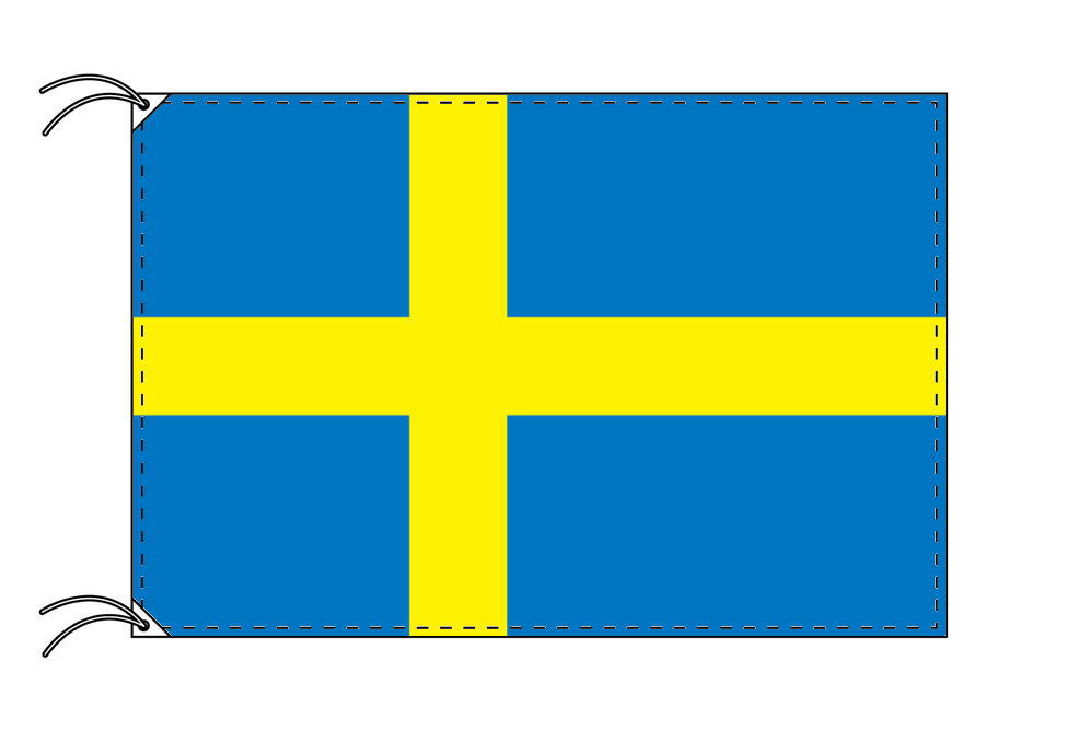 スウェーデン 国旗 90×135cm テトロン製 日本製 世界の国旗シリーズ | トスパ世界の国旗販売ショップ