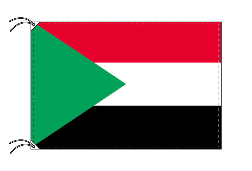 スーダン国旗[70×100ｃｍ・綿100％] | トスパ世界の国旗販売ショップ