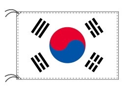 TOSPA 世界の国旗 大韓民国[韓国] 高級国旗セット【アルミ合金ポール 壁面取付部品付】
