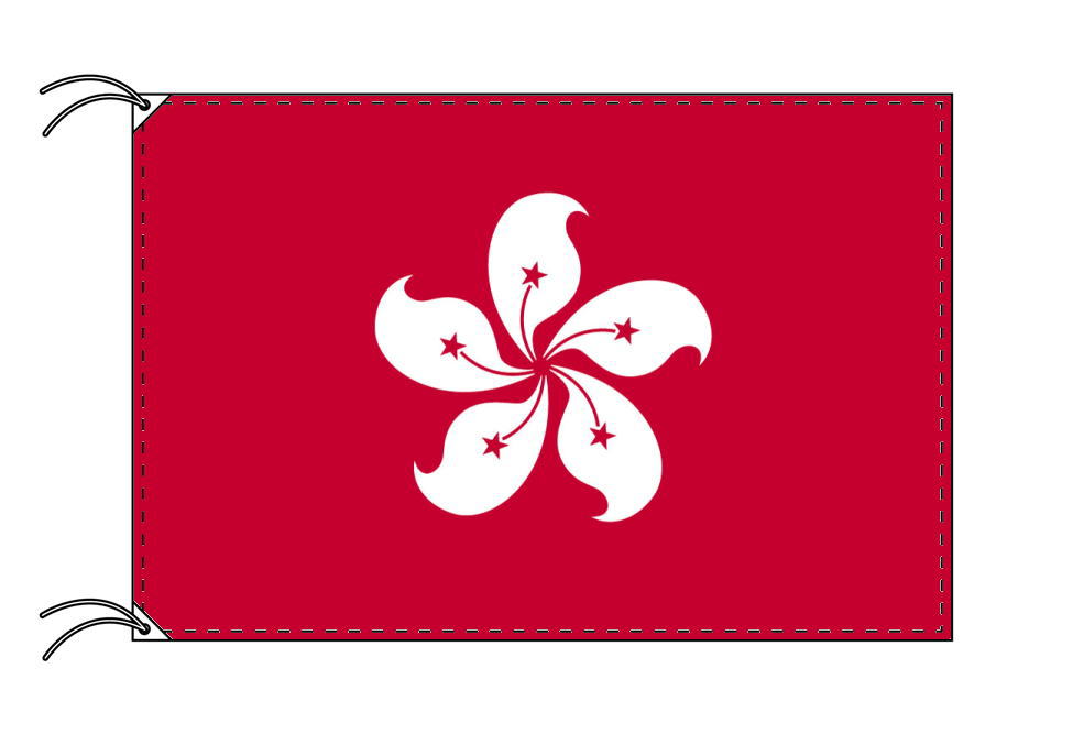 TOSPA ホンコン 香港 旗 120×180cm テトロン製 日本製 世界の国旗シリーズ