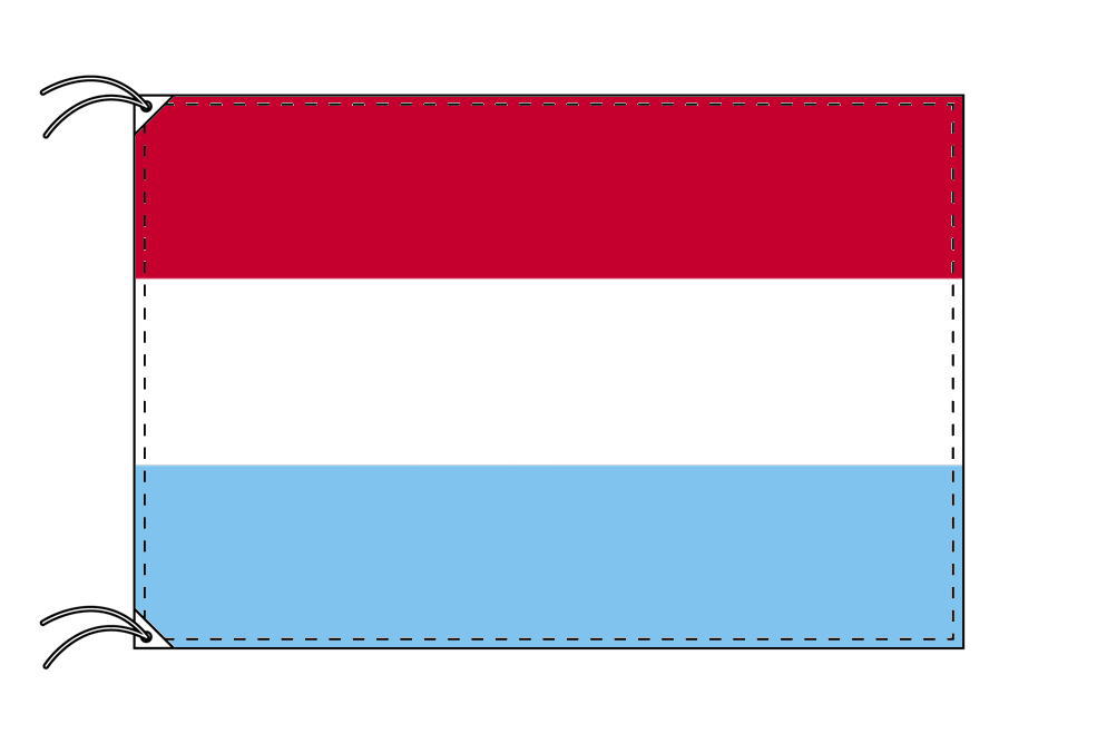 ルクセンブルク 高級大型国旗セット サイズ90 135ｃｍ ポール 新型フロアスタンド付き 国旗