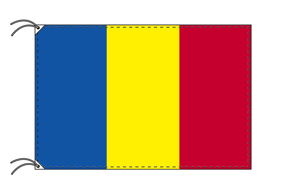 TOSPA ルーマニア 国旗 100×150cm テトロン製 日本製 世界の国旗シリーズ