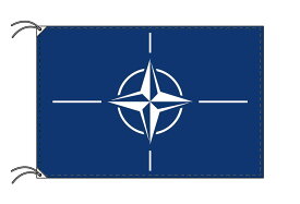 【レンタル】 3泊4日レンタル旗　NATO・付属品セット[北大西洋条約機構]国旗[90×135cm国旗・3mポール・扁平玉・スタンド・高級テトロン製]安心の日本製
