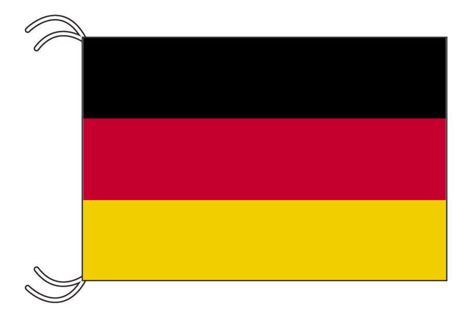 TOSPA ドイツ 国旗 MLサイズ 45×67.5cm テトロン製 日本製 世界の国旗シリーズ