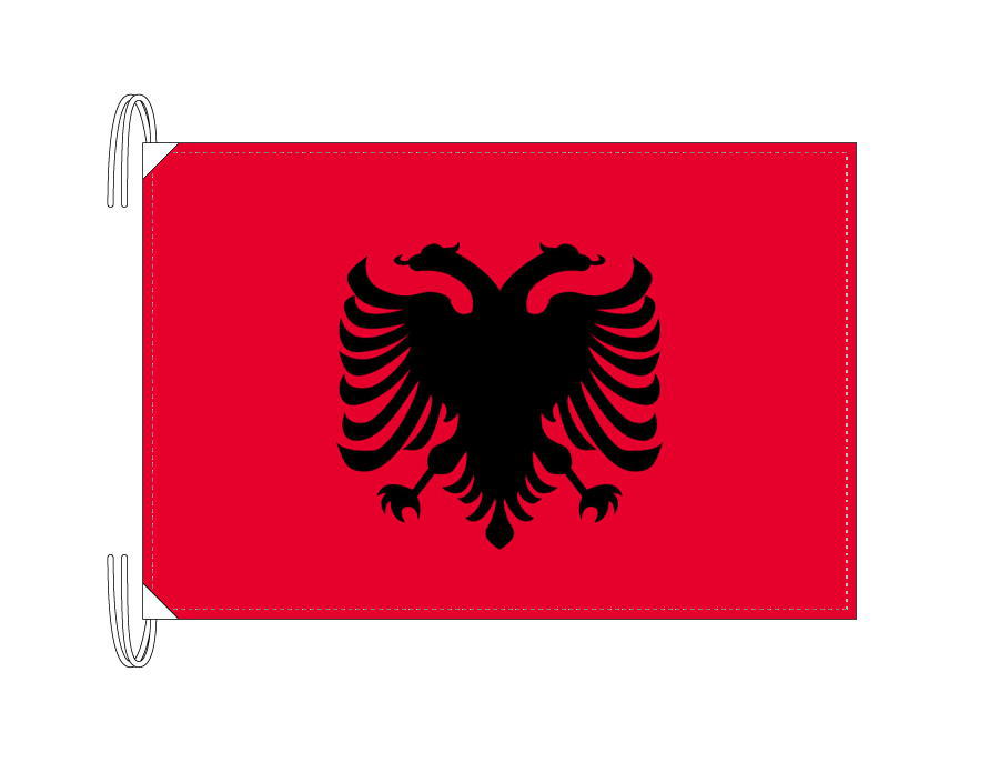 アルバニア 国旗 Lサイズ 50×75cm テトロン製 日本製 世界の国旗シリーズ | トスパ世界の国旗販売ショップ