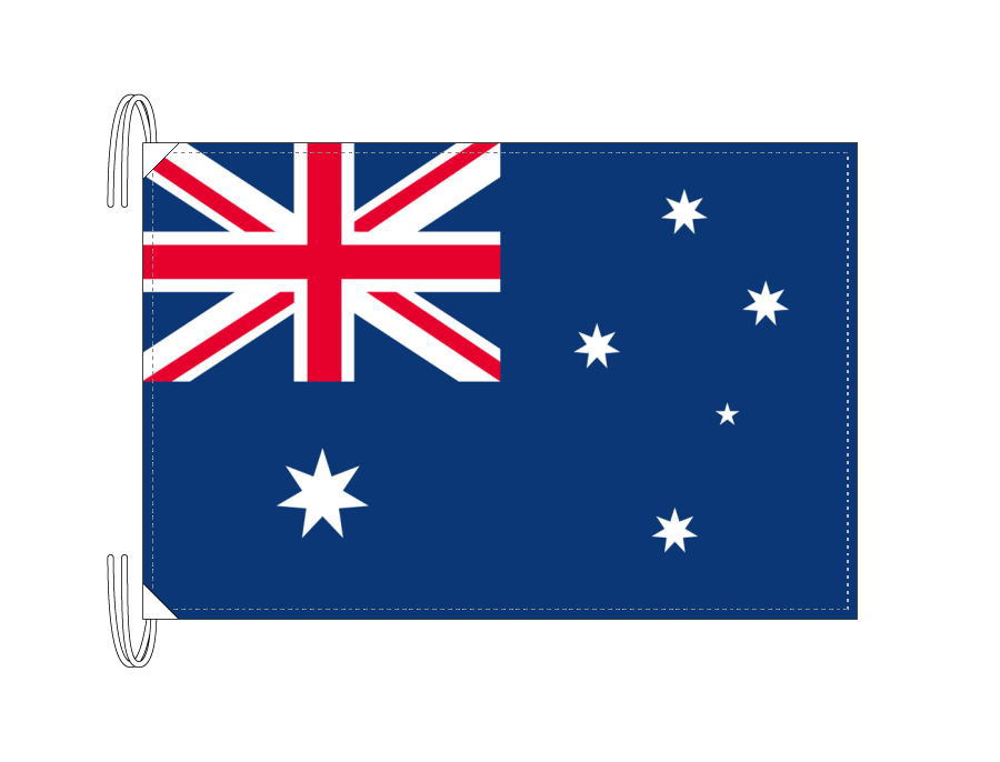 通販 激安◆ ちょっと大きめ手旗サイズの国旗 200ヶ国常備在庫 オーストラリア ショップ 国旗 Lサイズ 日本製 50×75cm テトロン製 世界の国旗シリーズ