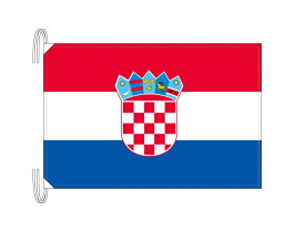 TOSPA クロアチア 国旗 Lサイズ 50×75cm テトロン製 日本製 世界の国旗シリーズ