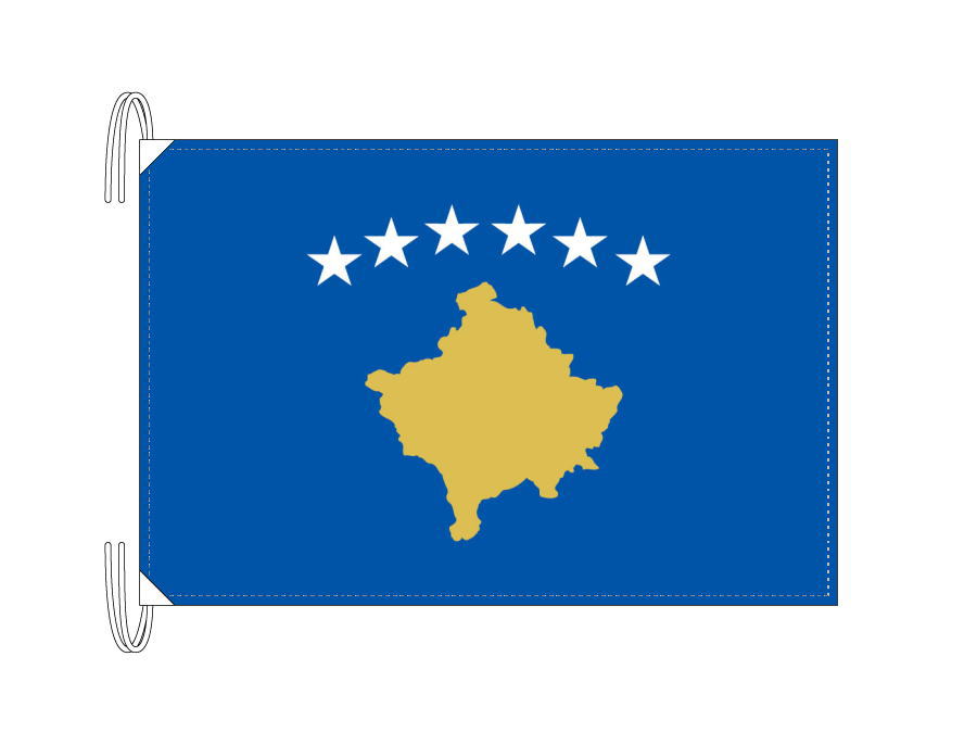 ちょっと大きめ手旗サイズの国旗 200ヶ国常備在庫 超激得SALE コソボ 国旗 Lサイズ 50×75cm 感謝価格 テトロン製 世界の国旗シリーズ 日本製