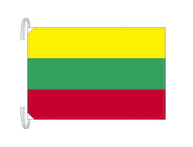 TOSPA リトアニア 国旗 Lサイズ 50×75cm テトロン製 日本製 世界の国旗シリーズ