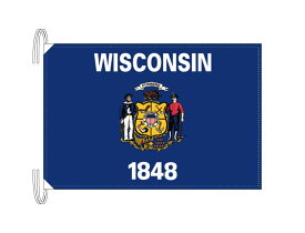 TOSPA ウィスコンシン州旗[アメリカ合衆国の州旗 50×75cm 高級テトロン製]