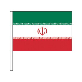 TOSPA イラン 国旗 応援手旗SF 旗サイズ20×30cm ポリエステル製 ポール31cmのセット