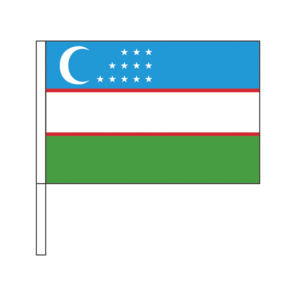 楽天市場】TOSPA ウズベキスタン 国旗 応援手旗SF 旗サイズ20×30cm