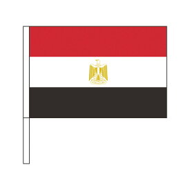TOSPA エジプト 国旗 応援手旗SF 旗サイズ20×30cm ポリエステル製 ポール31cmのセット