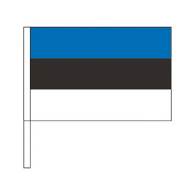 TOSPA エストニア 国旗 応援手旗SF 旗サイズ20×30cm ポリエステル製 ポール31cmのセット