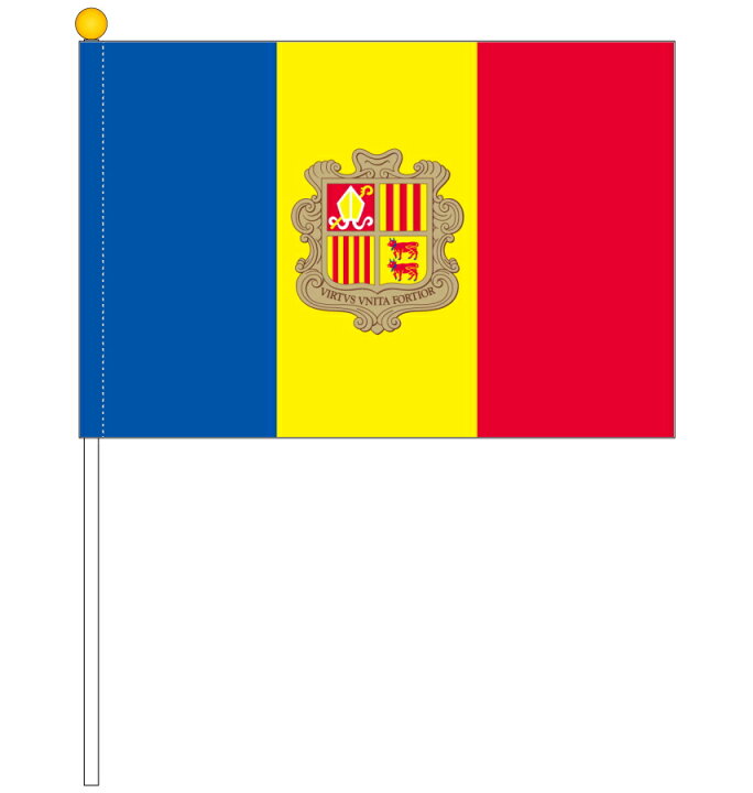 楽天市場 アンドラ国旗 ポータブルフラッグ 吸盤付きセット 旗サイズ25 37 5cm テトロン製 日本製 世界の国旗シリーズ トスパ世界の国旗 販売ショップ