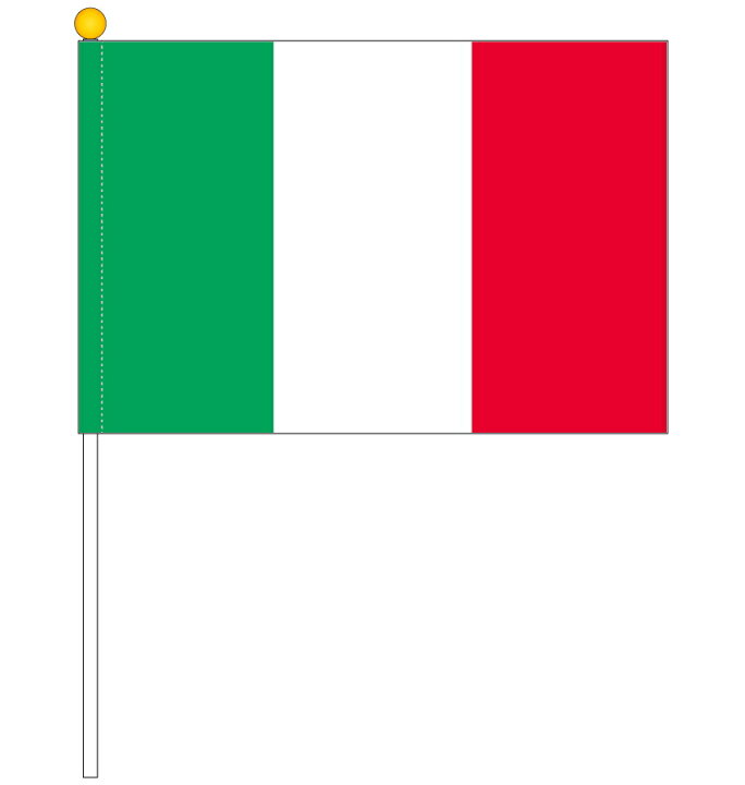 TOSPA イタリア国旗 ポータブルフラッグ マグネット設置部品付きセット 旗サイズ25×37.5cm テトロン製 日本製  世界の国旗シリーズ トスパ世界の国旗販売ショップ