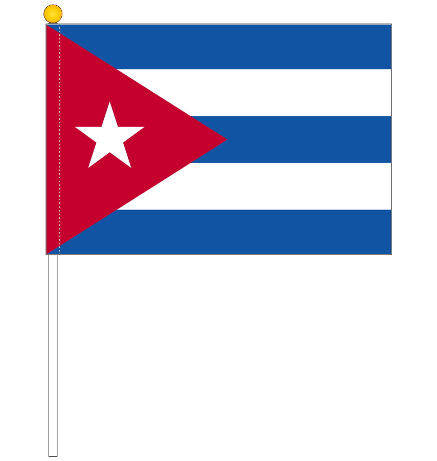 携帯に最適なP-flag 組み立て式ポール付セット キューバ国旗 ポータブルフラッグ 新色追加して再販 世界の国旗シリーズ 日本製 テトロン製 旗サイズ25×37.5cm 最大83%OFFクーポン