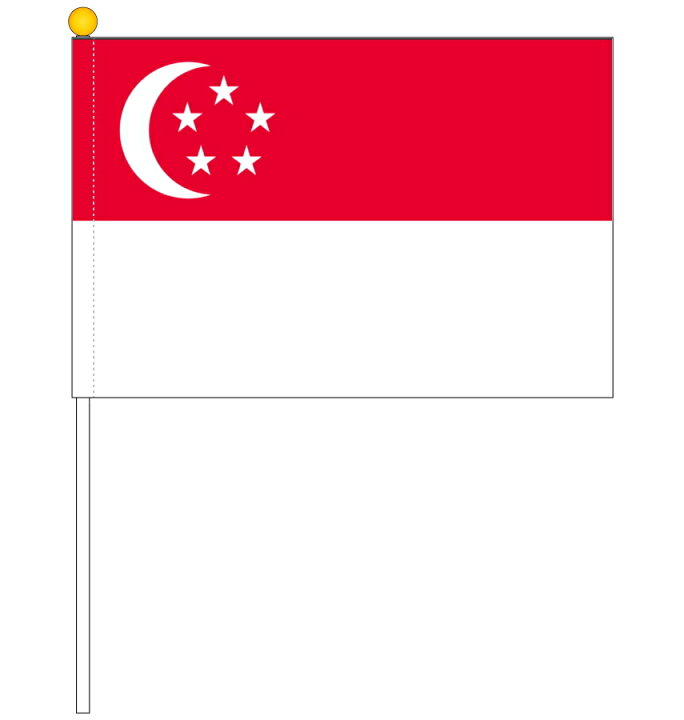 楽天市場 シンガポール国旗 ポータブルフラッグ 旗サイズ25 37 5cm テトロン製 日本製 世界の国旗シリーズ トスパ世界の国旗販売ショップ