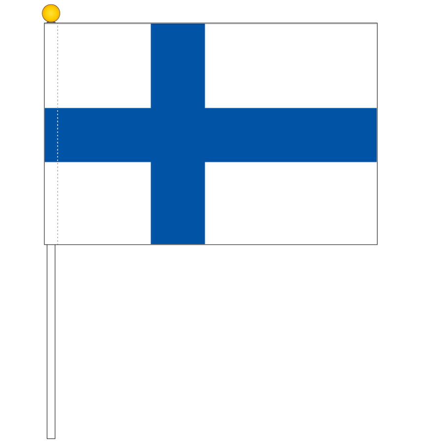 携帯に最適なP-flagにマグネット設置部品付セット登場 フィンランド国旗 ポータブルフラッグ マグネット設置部品付きセット セール品 世界の国旗シリーズ 永遠の定番モデル 旗サイズ25×37.5cm テトロン製 日本製