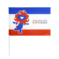 EXPO2025 ミャクミャク 応援フラッグ 青赤ライン 2025大阪・関西万博公式ライセンス商品