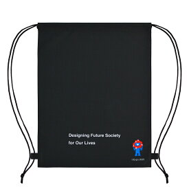 ナップザック ロゴマーク ミャクミャク 黒 2025大阪・関西万博公式ライセンス商品