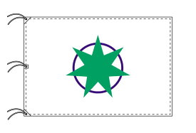 TOSPA 青森市旗 青森県県庁所在地の市の旗 140×210cm テトロン製 日本製 日本の県庁所在地旗シリーズ
