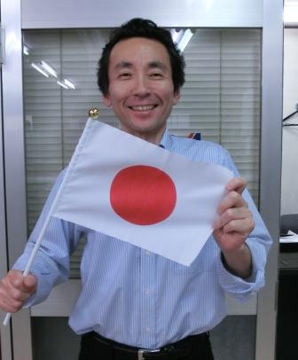 TOSPA 日本代表応援日の丸国旗 テトロン日本国旗 組み立て式ポールのセット 日本製