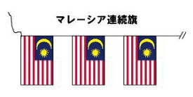 TOSPA 20枚連続旗 マレーシア 国旗 Sサイズ 25×37.5cm 全長約15m テトロン製 日本製