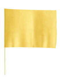 無地色旗 サテン大旗 ゴールド(14434) 運動会向け 44×59cm 棒付き 素材ポリエステルサテン