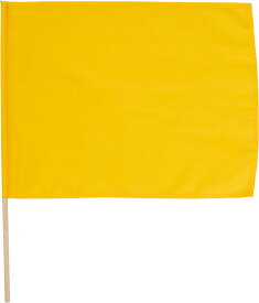 無地色旗 特大旗 黄(2198） 運動会向け 60×80cm 棒付き 素材ポリエステル