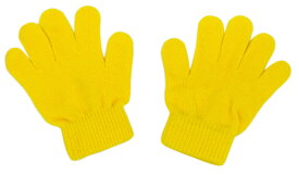 低学年用カラーのびのび手袋 黄(1202) 2個組 13×15.5cm（伸びてない状態）素材 アクリル ナイロン