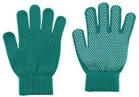 中・高学年向け カラーのびのび手袋 大 すべり止め付 緑(15021) 2個組 13×15cm（伸びてない状態）素材 アクリル ナイロン