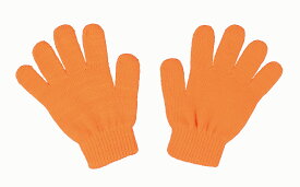 低学年用カラーのびのび手袋 蛍光オレンジ(2267) 2個組 13×15.5cm（伸びてない状態）素材 アクリル ナイロン
