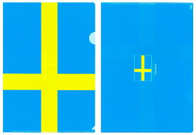 TOSPA クリアファイル スウェーデン 国旗柄 31cm×22cm A4サイズ対応 日本製