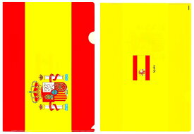 TOSPA クリアファイル スペイン 国旗柄 紋章入り 31cm×22cm A4サイズ対応 日本製