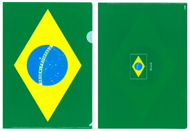 TOSPA クリアファイル ブラジル 国旗柄 31cm×22cm A4サイズ対応 日本製