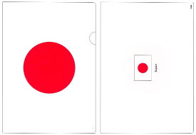 TOSPA クリアファイル 日本 国旗柄 31cm×22cm A4サイズ対応 日本製