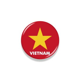 TOSPA 缶バッジ ベトナム 国旗柄 直径約3cm 世界の国旗缶バッジ シリーズ