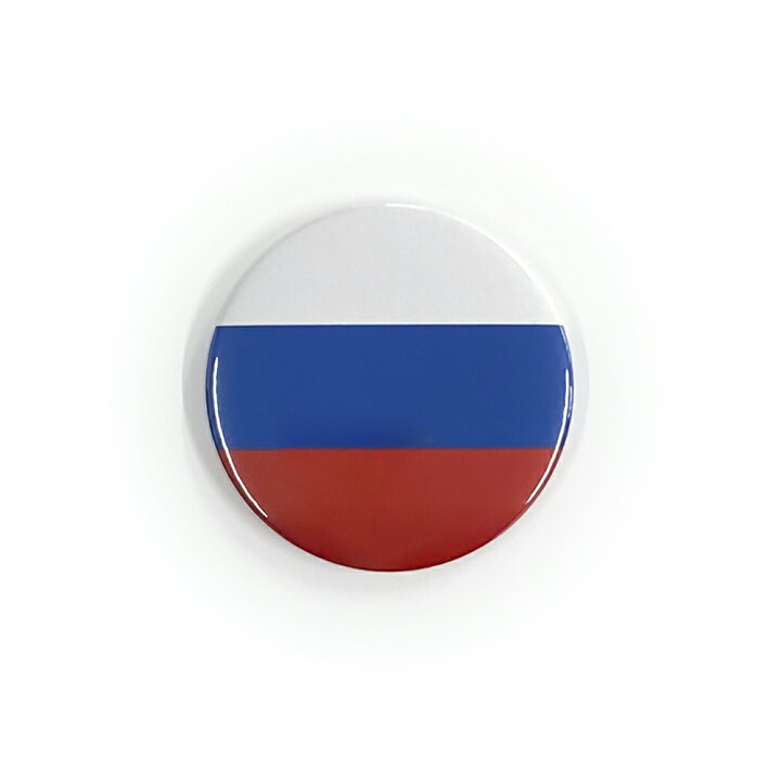 楽天市場】TOSPA 缶バッジ ロシア 国旗柄 直径約4.5cm スチール製 ト 