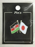 TOSPA ピンバッジ2ヶ国友好 日本国旗 ケニア国旗 約20×20mm