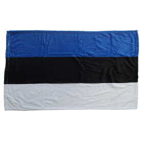 TOSPA ブランケット エストニア 国旗柄 約60×90cm マイクロファイバー生地 スポーツ観戦応援フラッグ兼用ひざ掛け