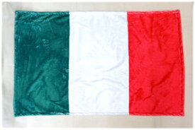 TOSPA 【訳あり】 ブランケット イタリア 国旗柄 約60×90cm マイクロファイバー生地 スポーツ観戦応援フラッグ兼用ひざ掛け