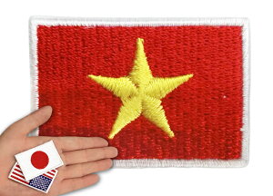 ワッペン ベトナム 国旗柄 SSサイズ 約3cm×4.5cm アイロン圧着方式