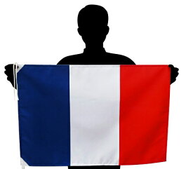 TOSPA 世界の国旗 フランス国旗 トリコロール [50×75cm ポリエステル]