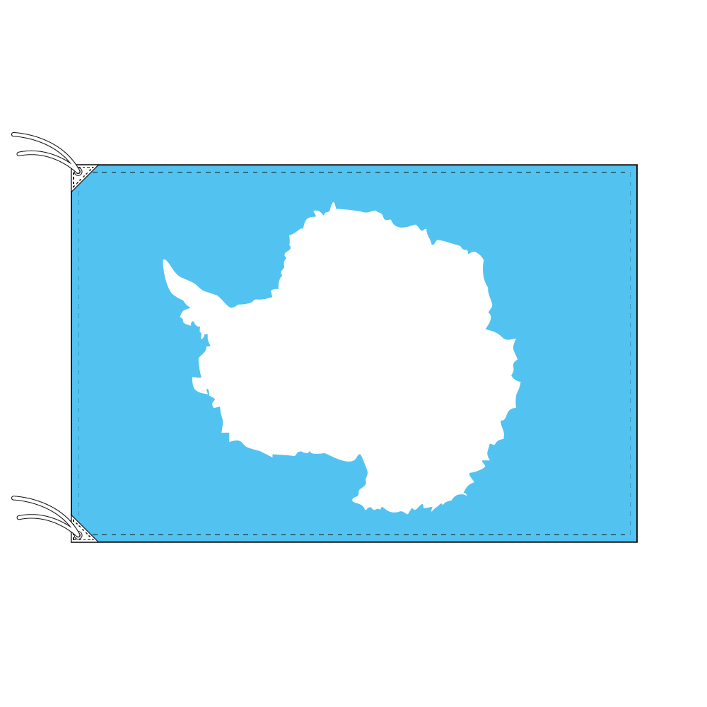 ★世界の様々な国旗や組織の旗！受注生産商品です。★ 南極 旗 南極大陸の旗 120×180cm テトロン製 日本製 世界の旧国旗・世界の組織旗シリーズ